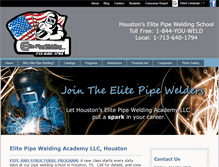 Tablet Screenshot of elitepipeweldingacademy.com